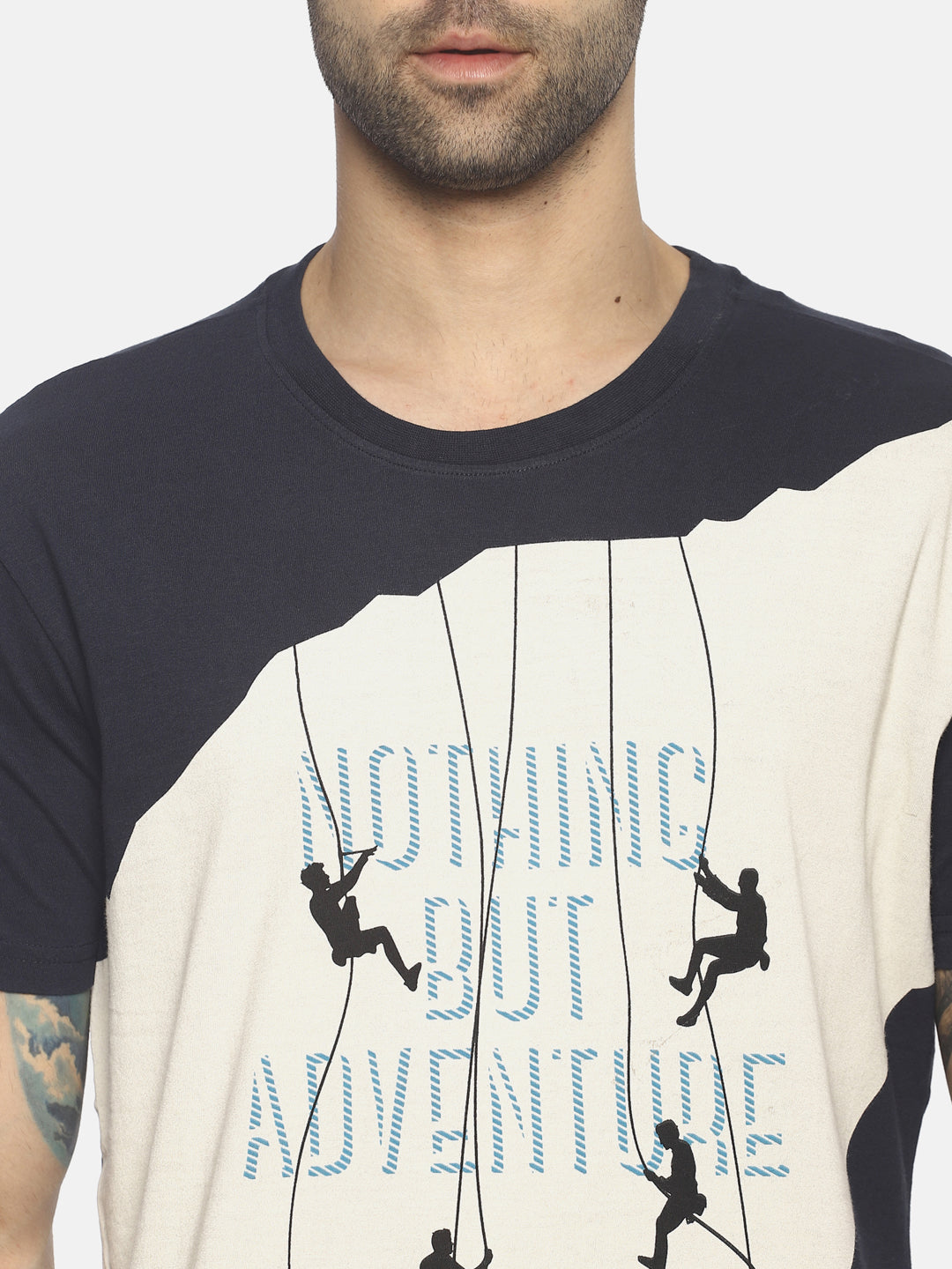 Wolfpack Men Marine Navy Printed T-Shirt Wolfpack