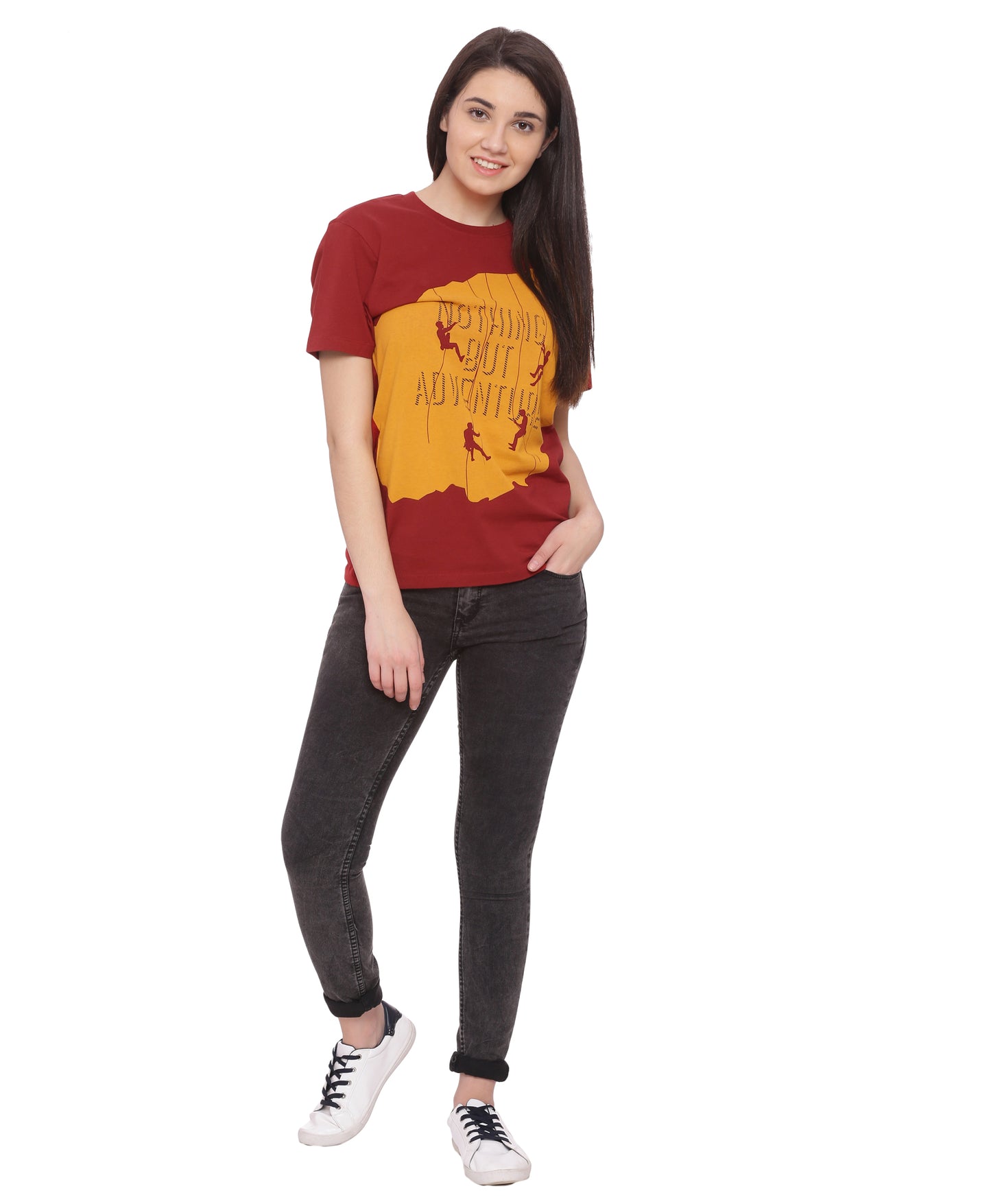 Wolfpack Women Red Printed T-Shirt Wolfpack