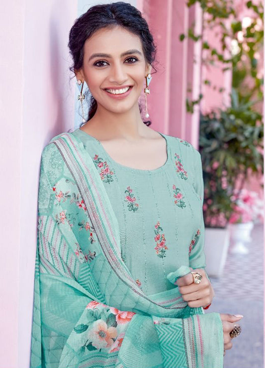 KALA ORGANZA OPAL PURE MASLIN UNSTITCHED SALWAR SUIT Diti