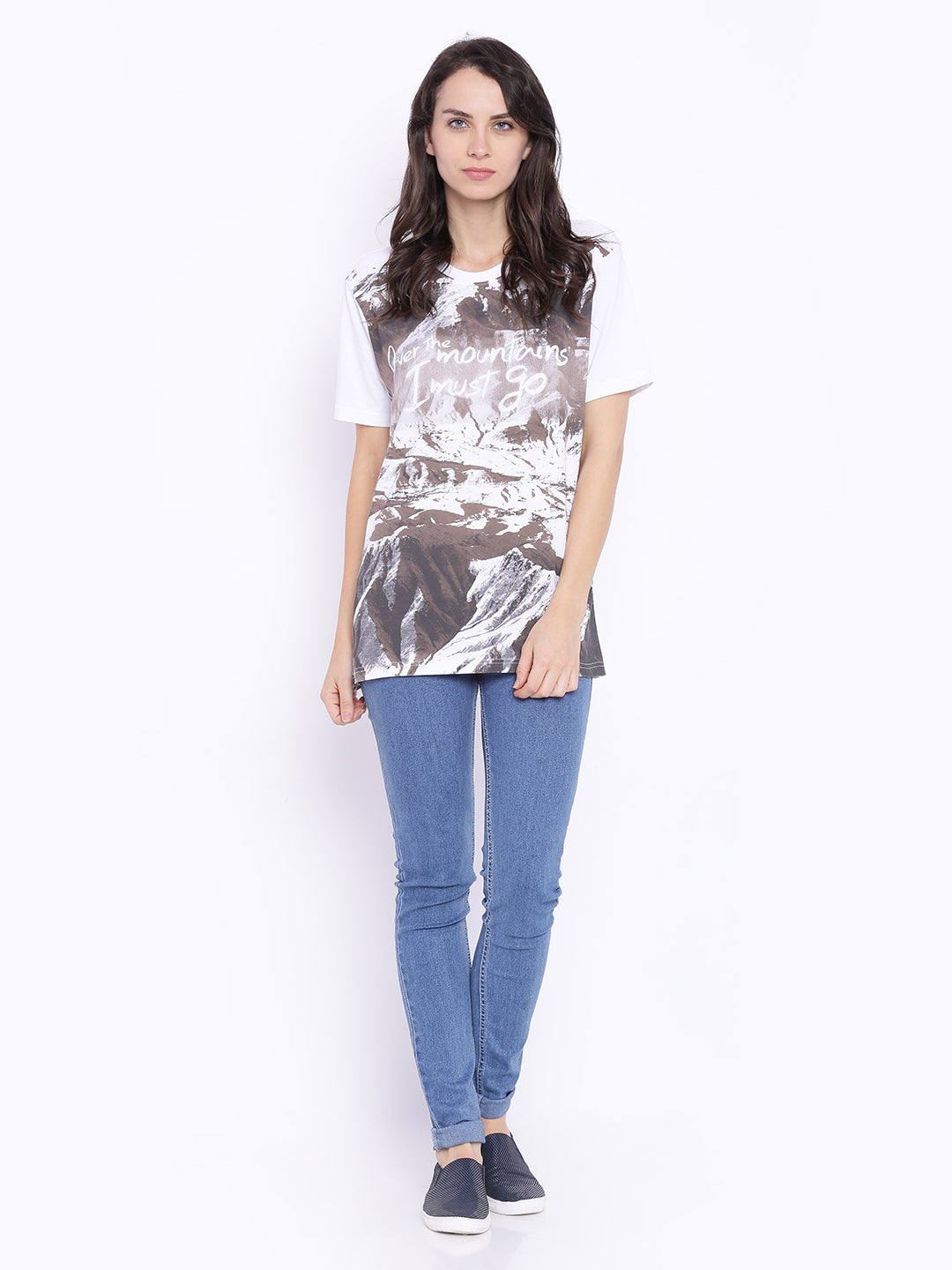 Wolfpack Women White Printed T-Shirt Wolfpack