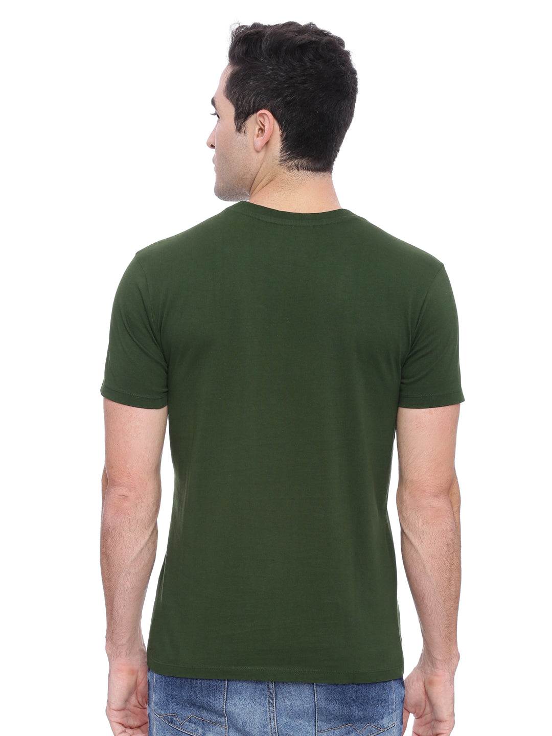 Wolfpack Men Army Green Printed T-Shirt Wolfpack