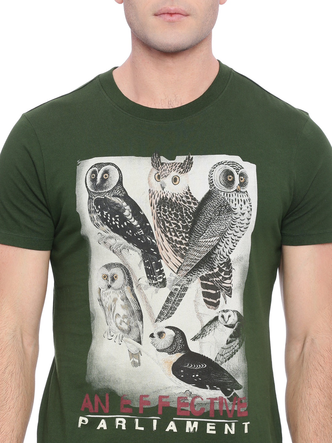 Wolfpack Men Army Green Printed T-Shirt Wolfpack