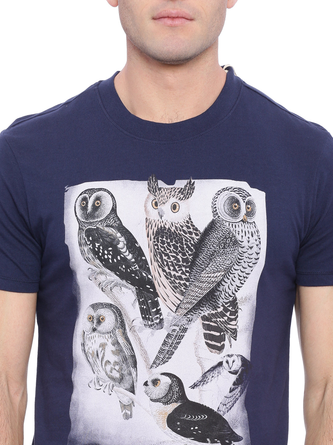Wolfpack Men Navy Blue Printed T-Shirt Wolfpack