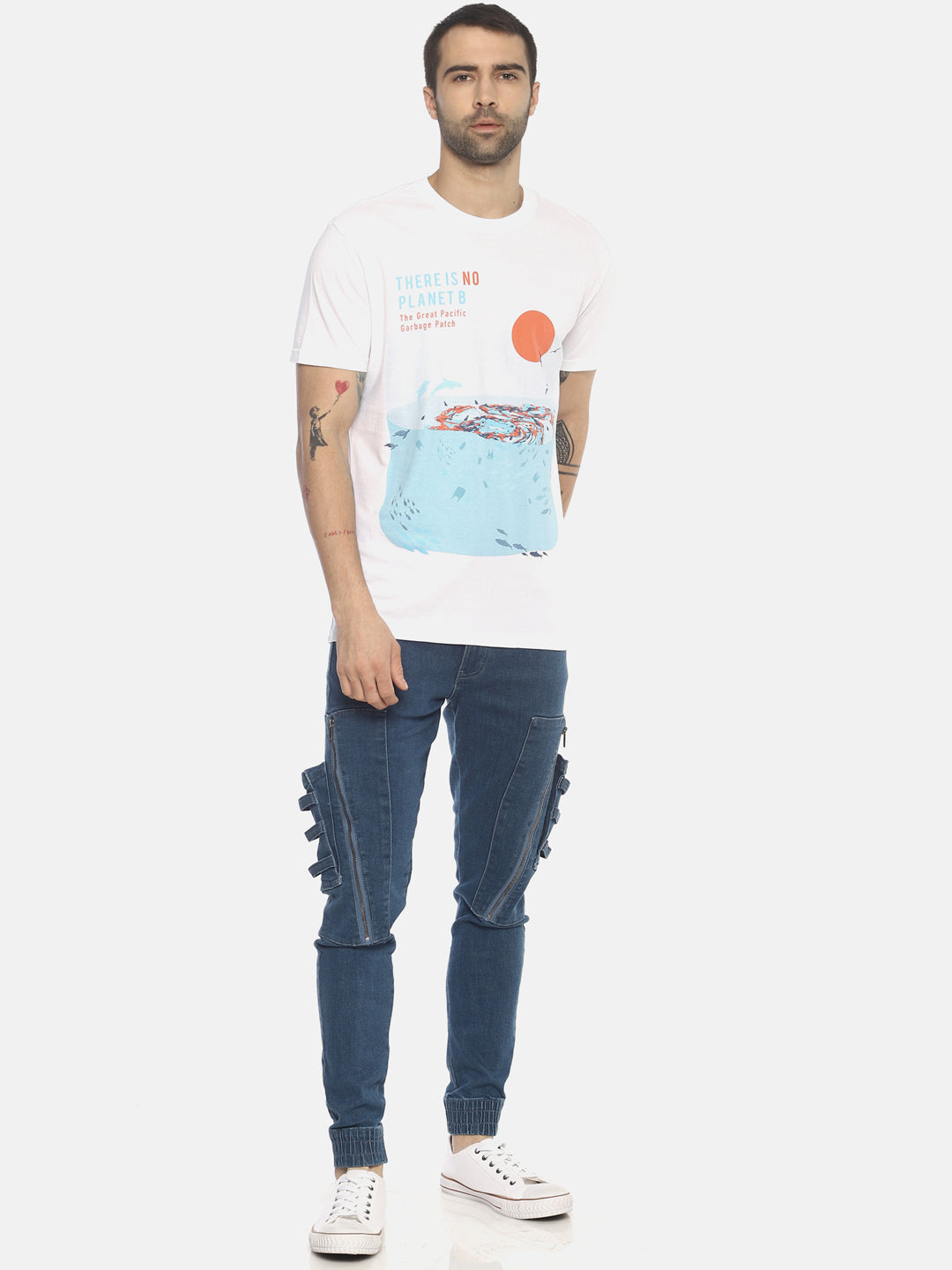 Wolfpack Men White Printed T-Shirt Wolfpack