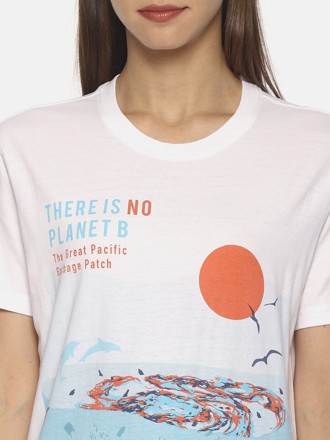 Wolfpack Women Pacific Garbage White Printed T-Shirt Wolfpack