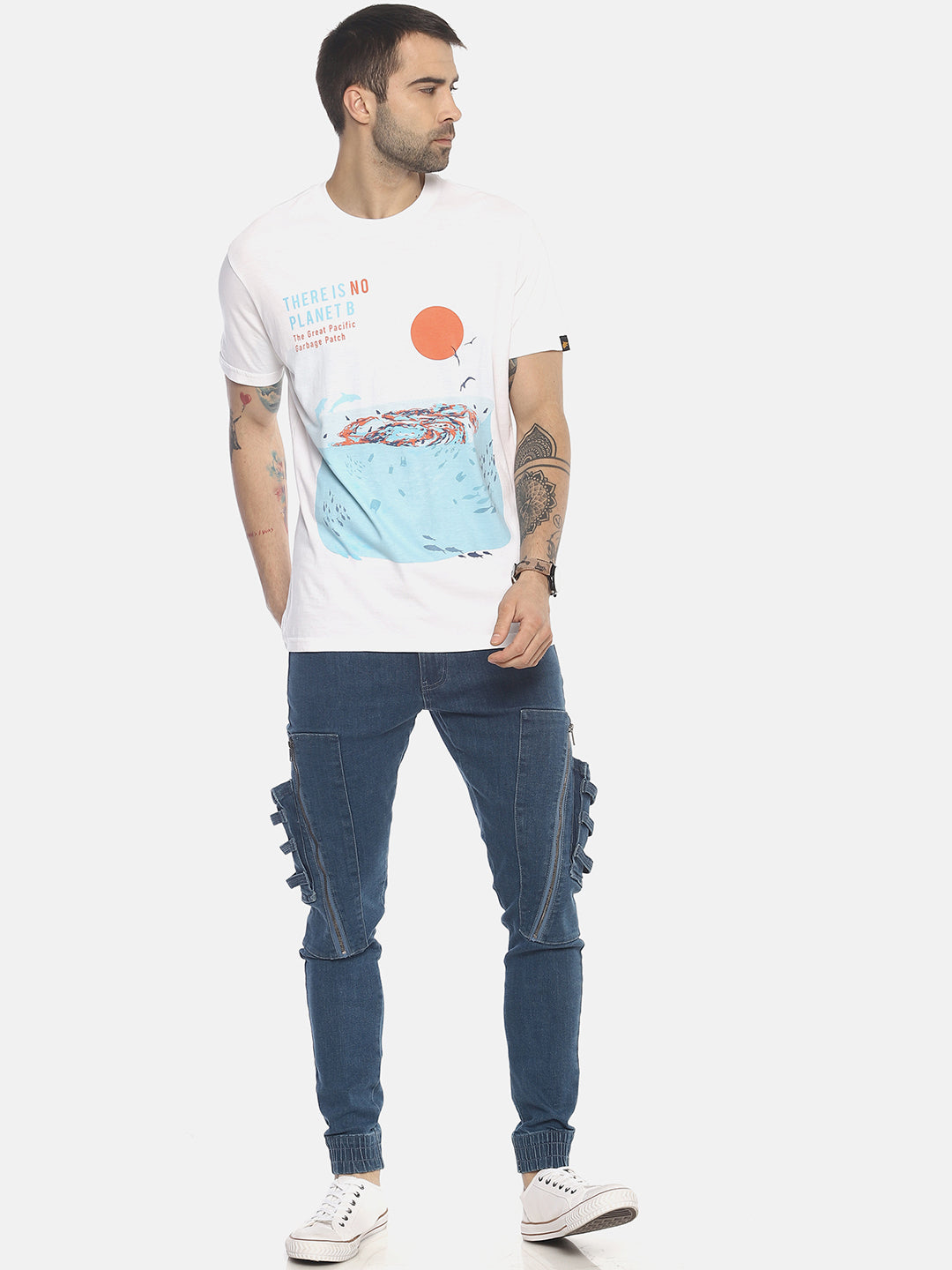 Wolfpack Men White Printed T-Shirt Wolfpack