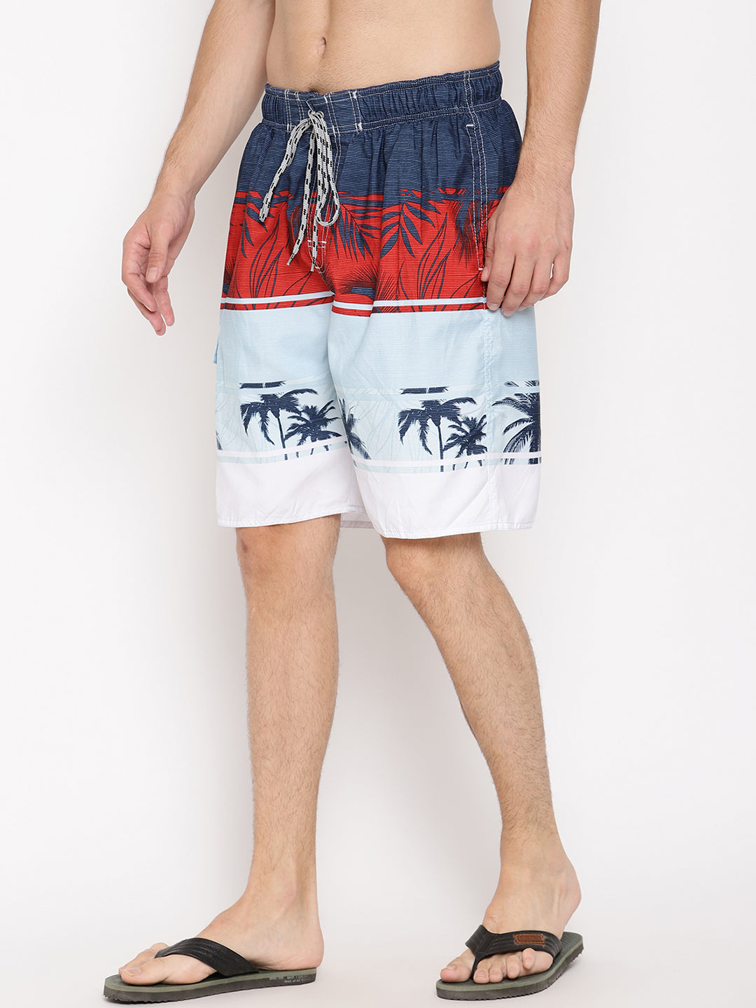 Wolfpack Men Beach Print Swim Shorts Wolfpack