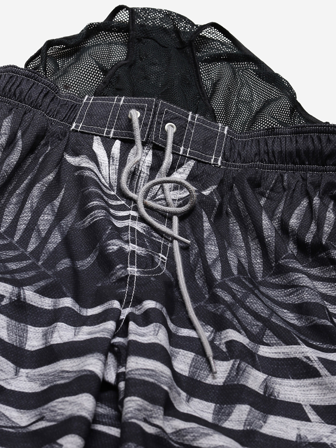 Wolfpack Men Black Coconut Print Swim Shorts Wolfpack