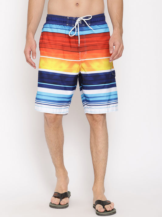 Wolfpack Men Multicolor Print Swim Shorts Wolfpack