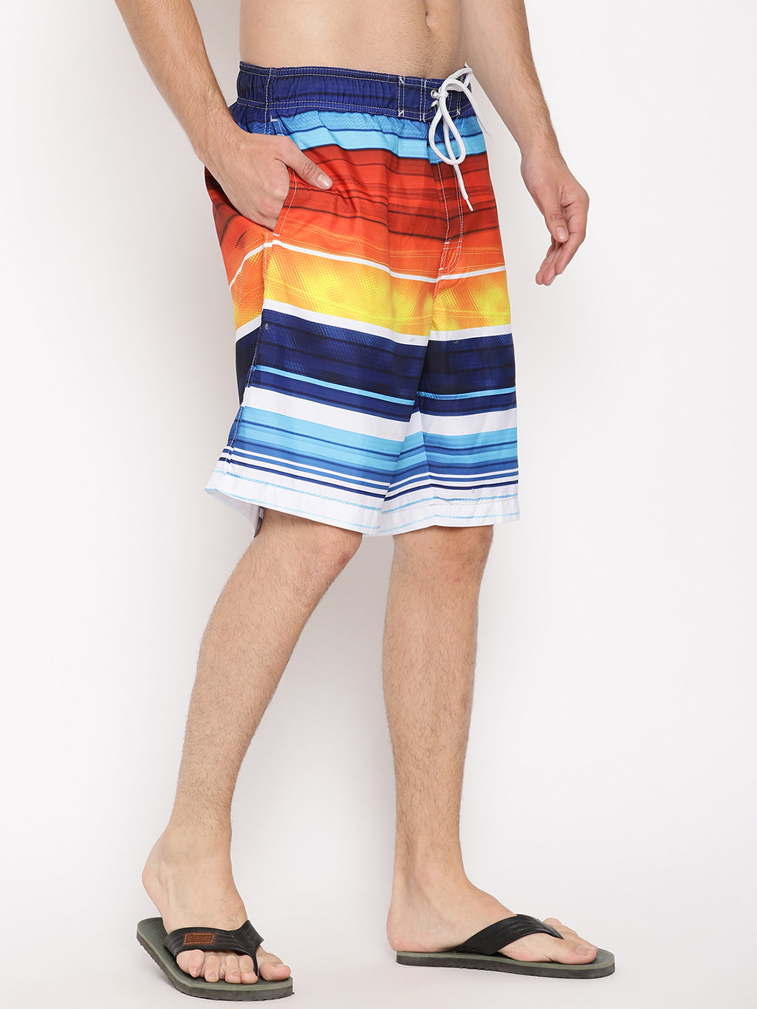 Wolfpack Men Multicolor Print Swim Shorts Wolfpack