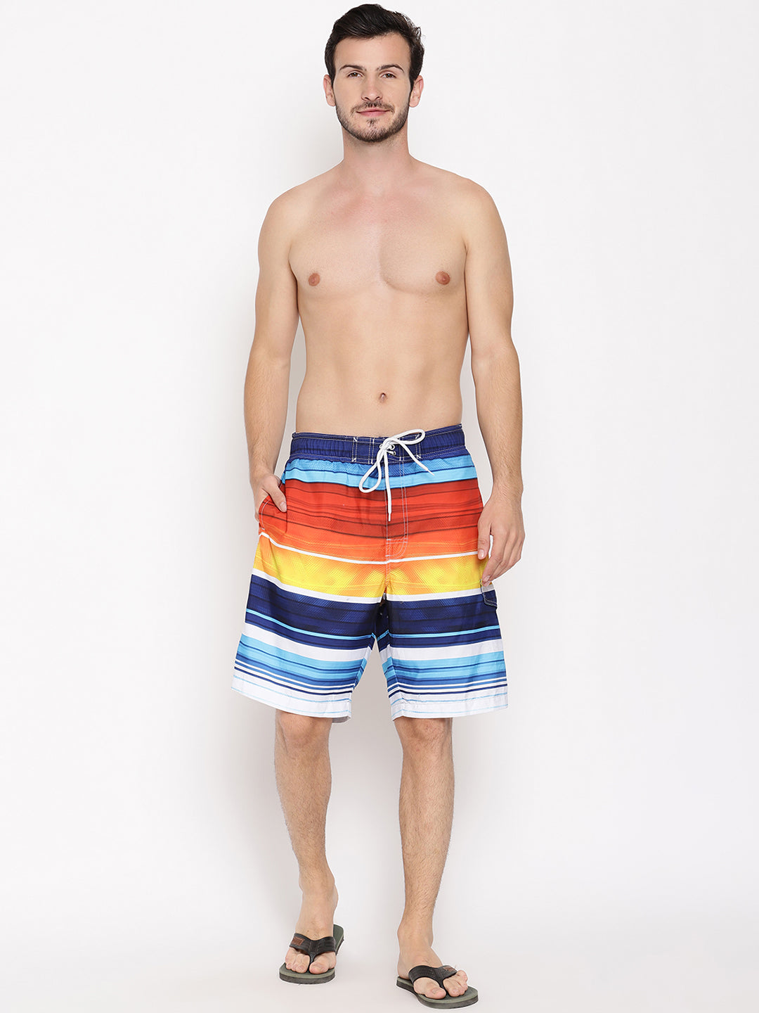 Wolfpack Men Multicolor Print Swim Shorts Wolfpack