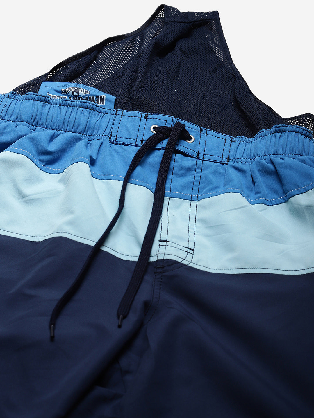 Wolfpack Men Triple Shade Blue Print Swim Shorts Wolfpack