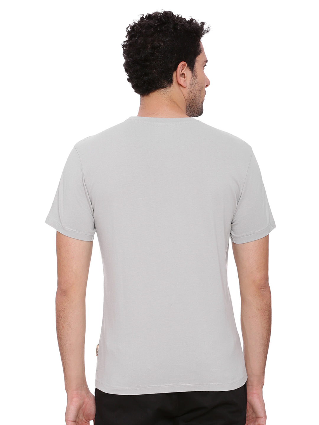 Wolfpack Men Light Grey Printed T-Shirt Wolfpack