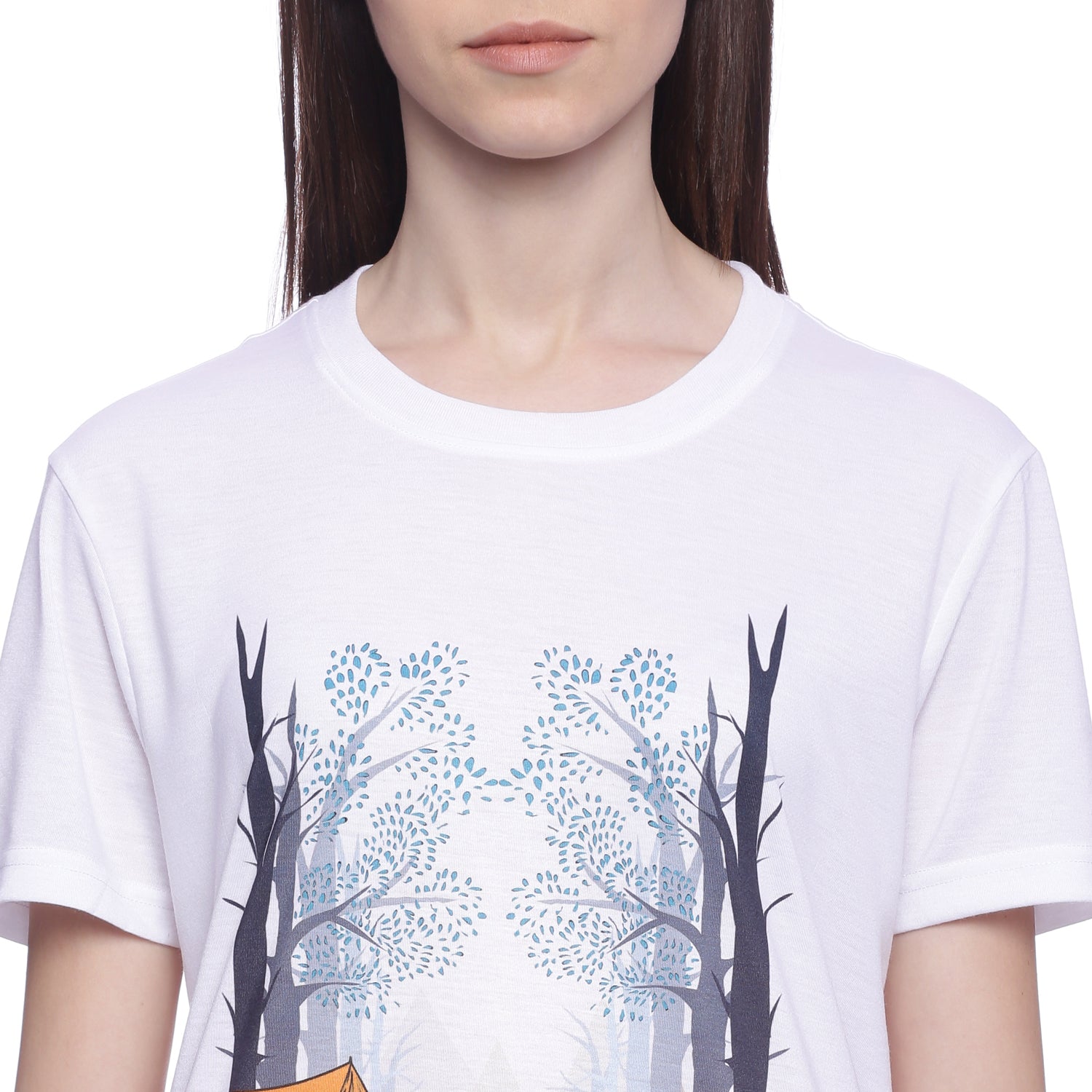 Wolfpack Women Rather Be Out White Printed T-Shirt Wolfpack