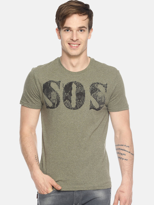 Wolfpack Men Save Our Souls Green Printed T-Shirt Wolfpack