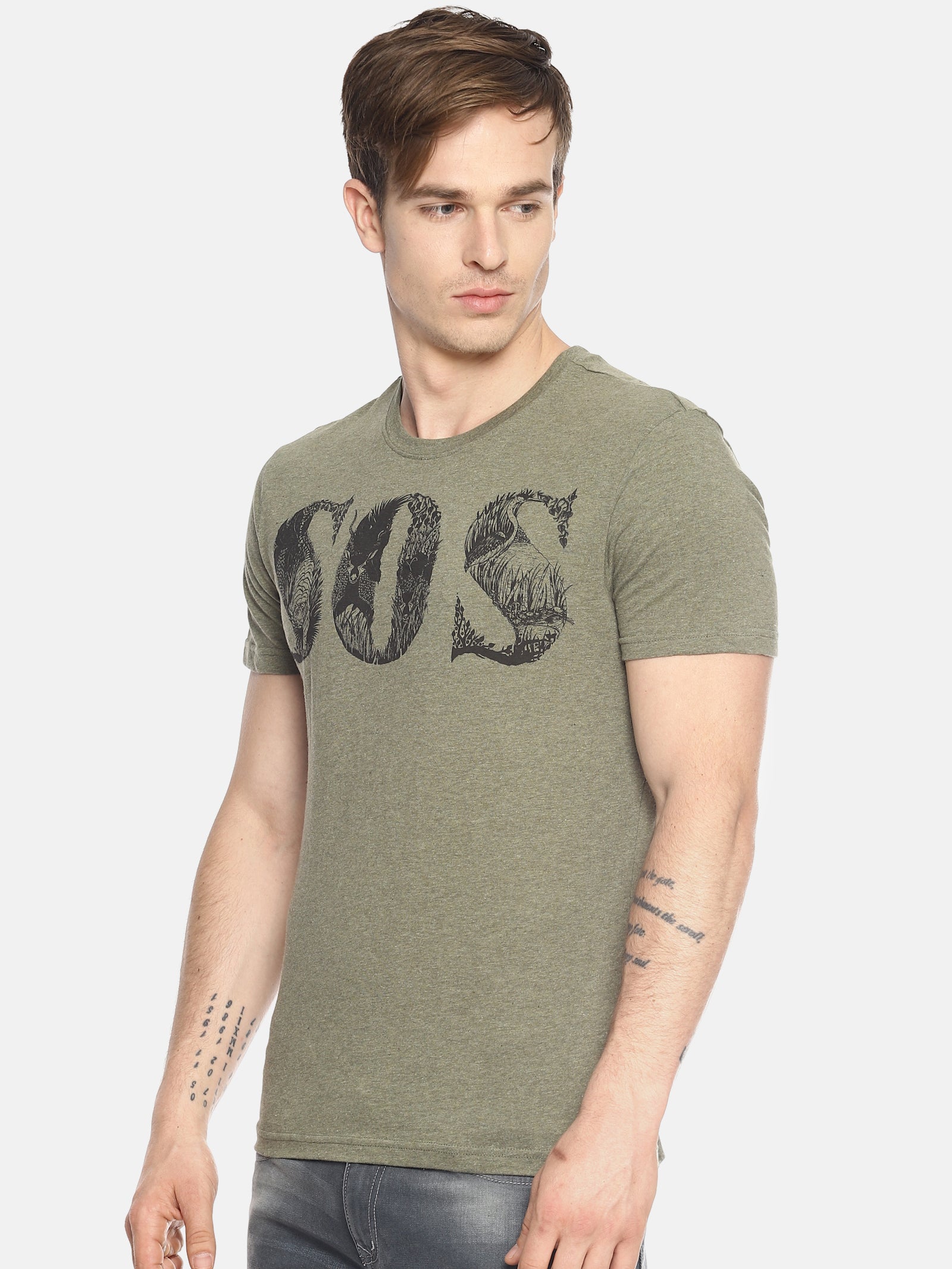Wolfpack Men Save Our Souls Green Printed T-Shirt Wolfpack