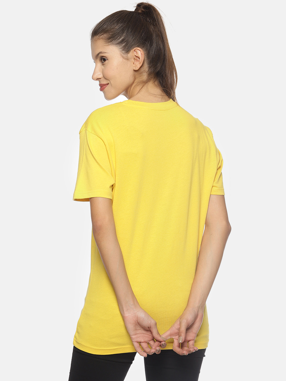 Wolfpack SOS S Tiger Yellow Printed Women T-Shirt Wolfpack