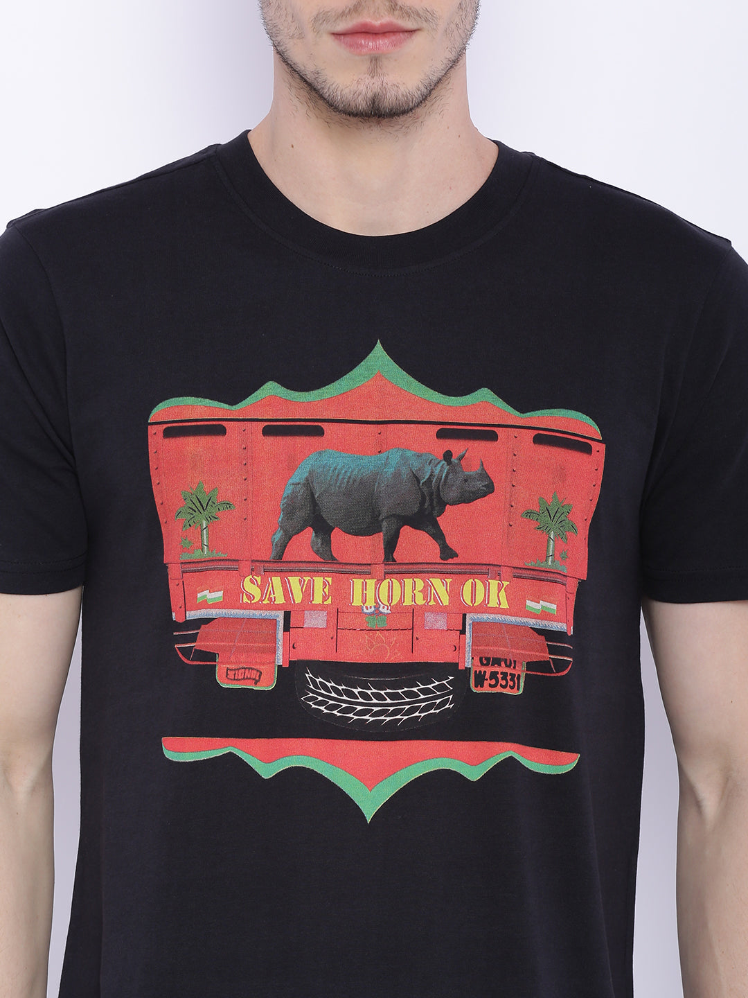 Wolfpack Men Black Printed T-Shirt Wolfpack