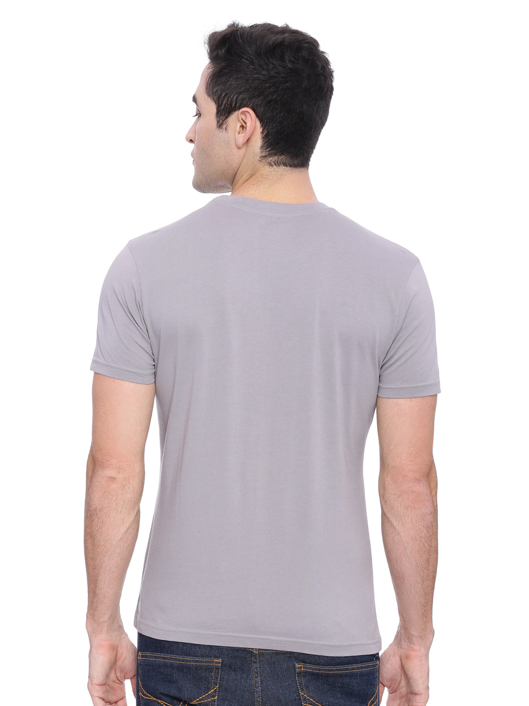 Wolfpack Men Grey Printed T-Shirt Wolfpack