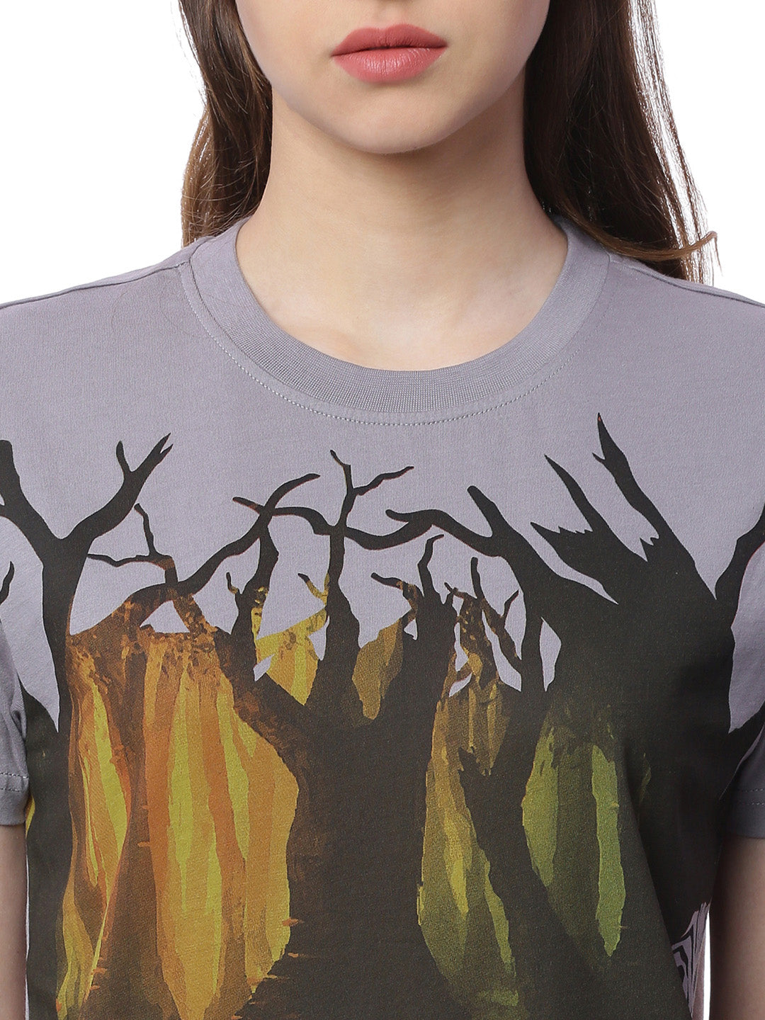 Wolfpack Women Save Our Roots Grey Printed T-Shirt Wolfpack
