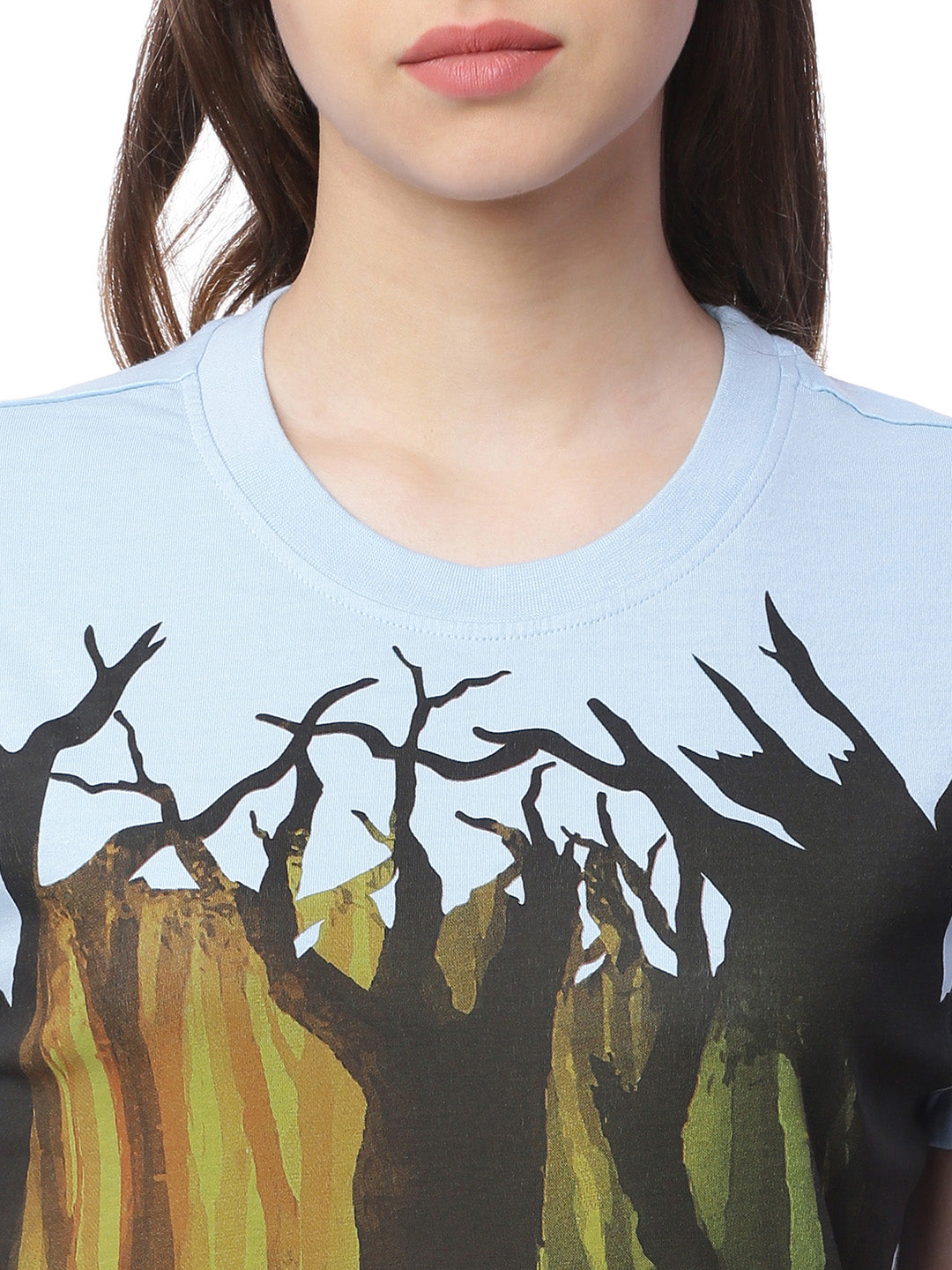 Wolfpack Women Save Our Roots Light Blue Printed T-Shirt Wolfpack
