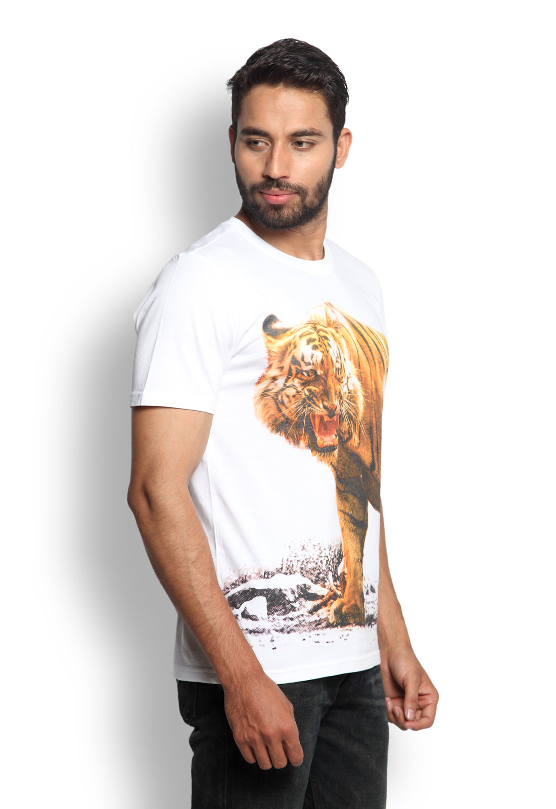 Wolfpack Men White Printed T-shirt Wolfpack