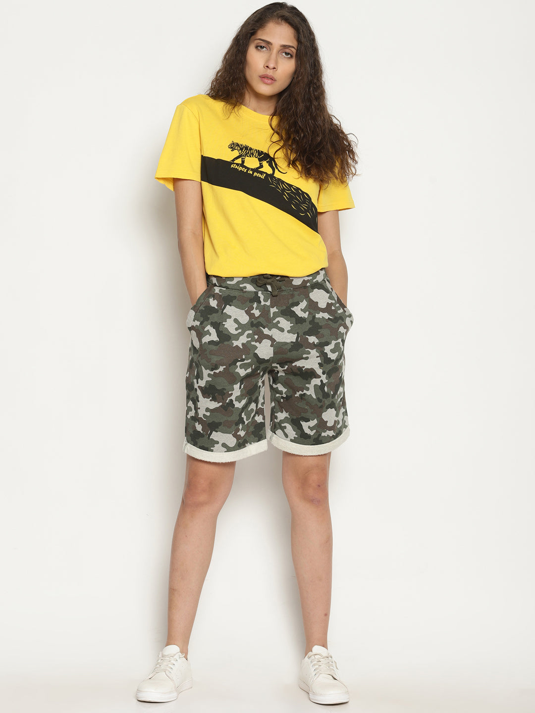 Wolfpack Women Camo Printed Shorts Wolfpack