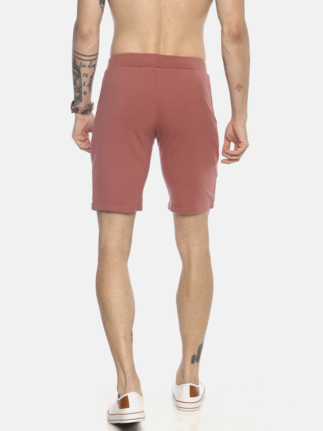 Wolfpack Men Dark Coral Solid Shorts Wolfpack