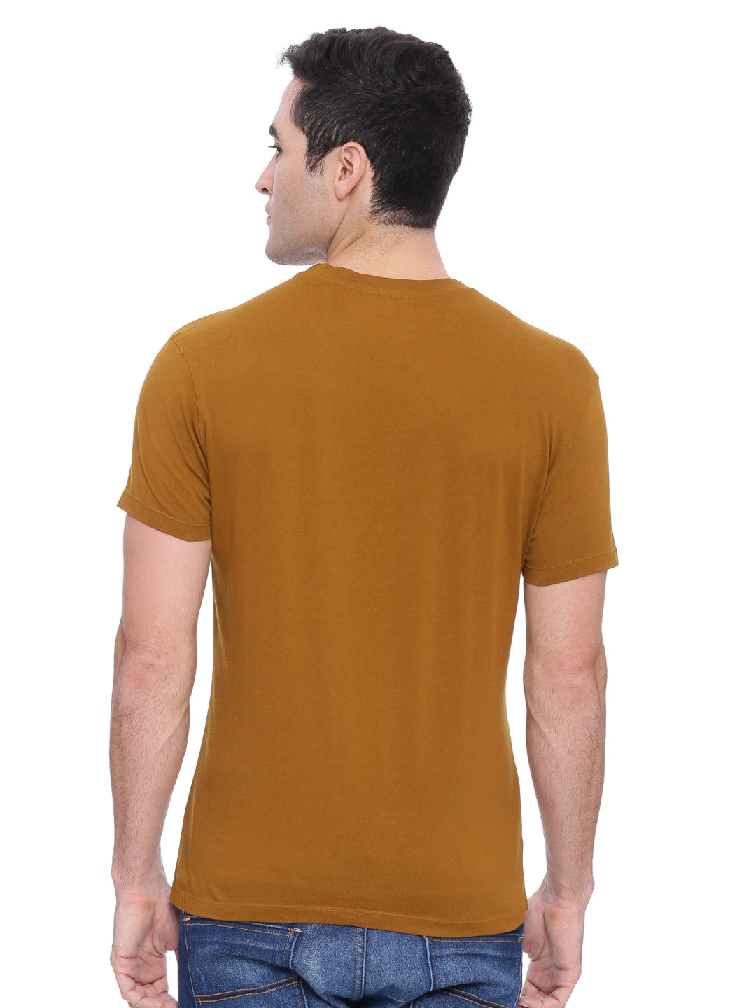 Wolfpack Men Brown Printed T-Shirt Wolfpack