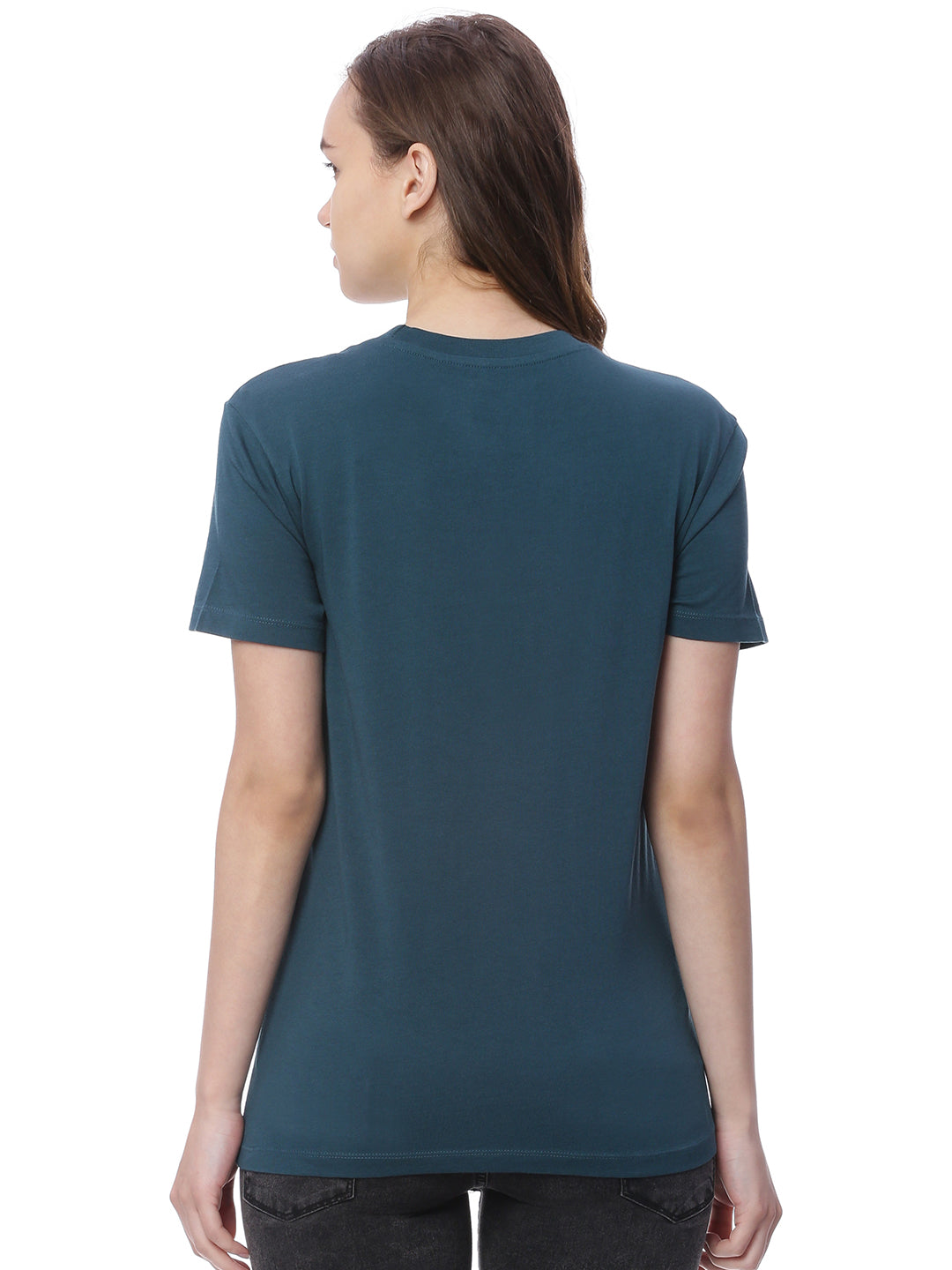Wolfpack Women Teal Green Single Step Printed T-Short Wolfpack