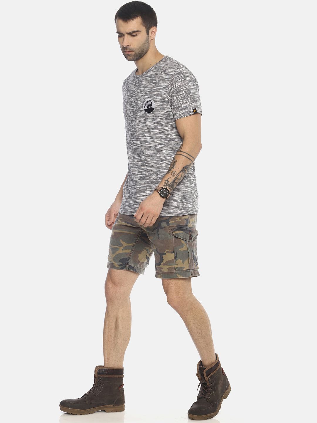 Wolfpack Men Black Space Dyed T-Shirt Wolfpack
