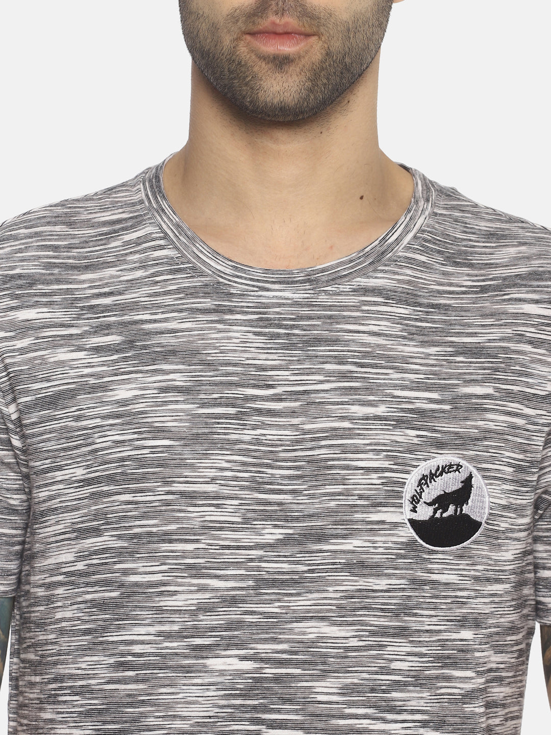 Wolfpack Men Black Space Dyed T-Shirt Wolfpack