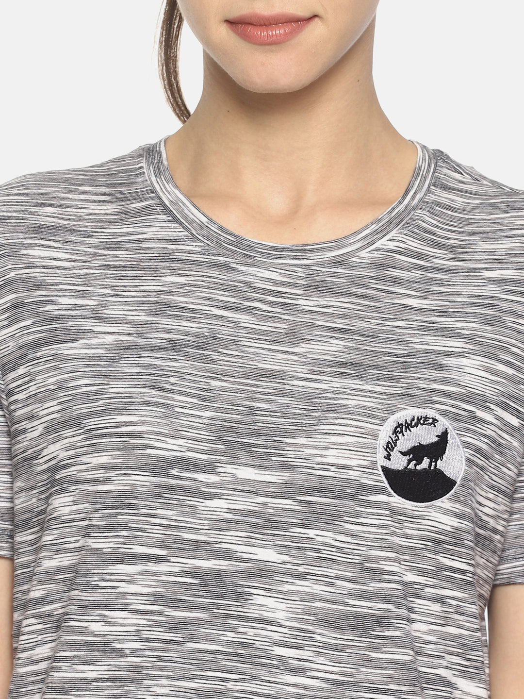 Wolfpack Black Space Dyed Women T-Shirt Wolfpack