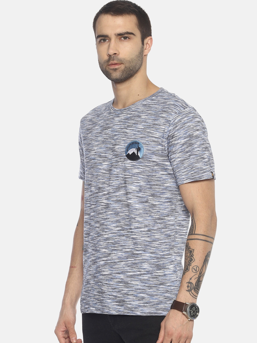 Wolfpack Men Blue Space Dyed T-Shirt Wolfpack