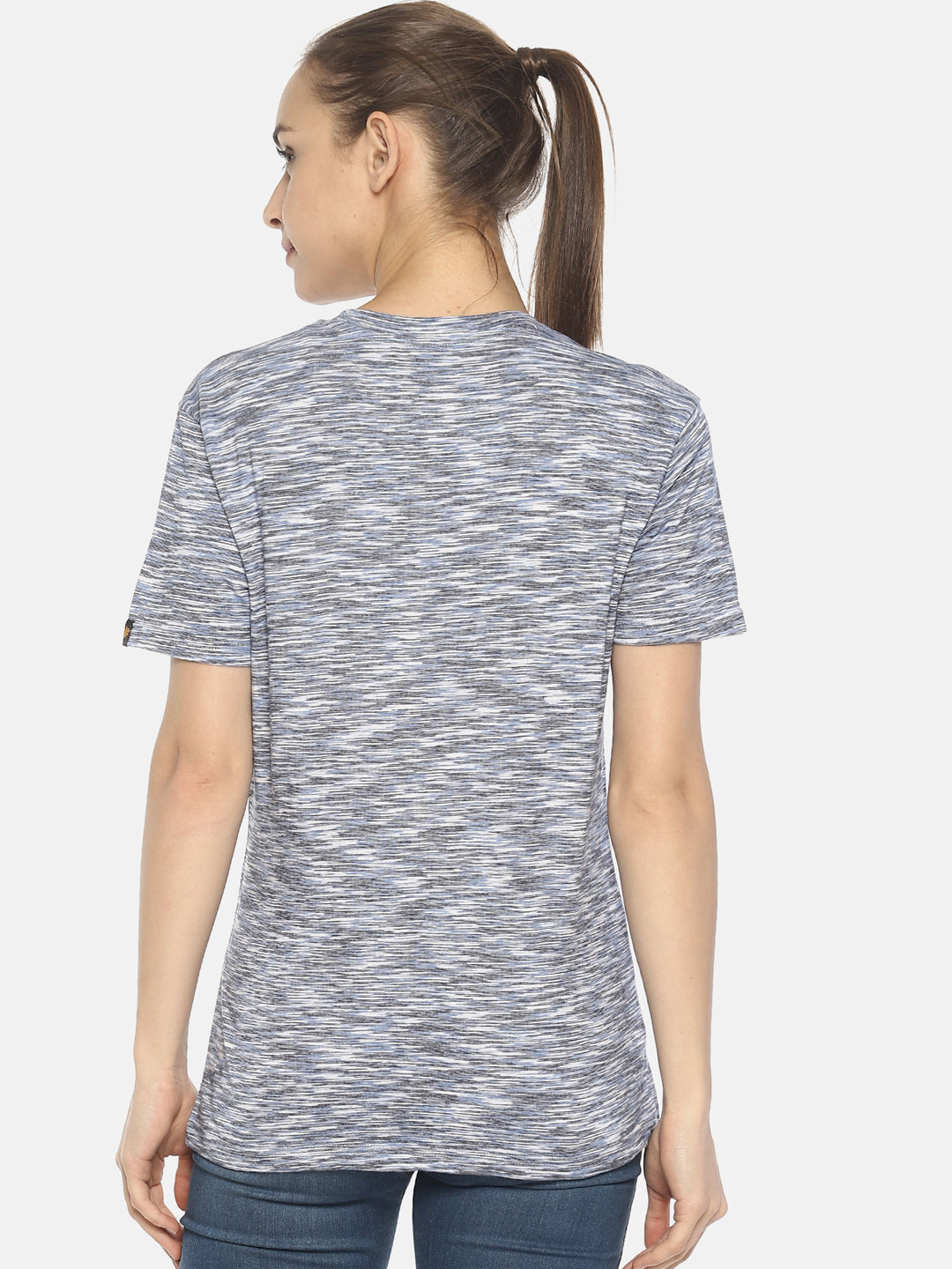 Wolfpack Blue Space Dyed Women T-Shirt Wolfpack