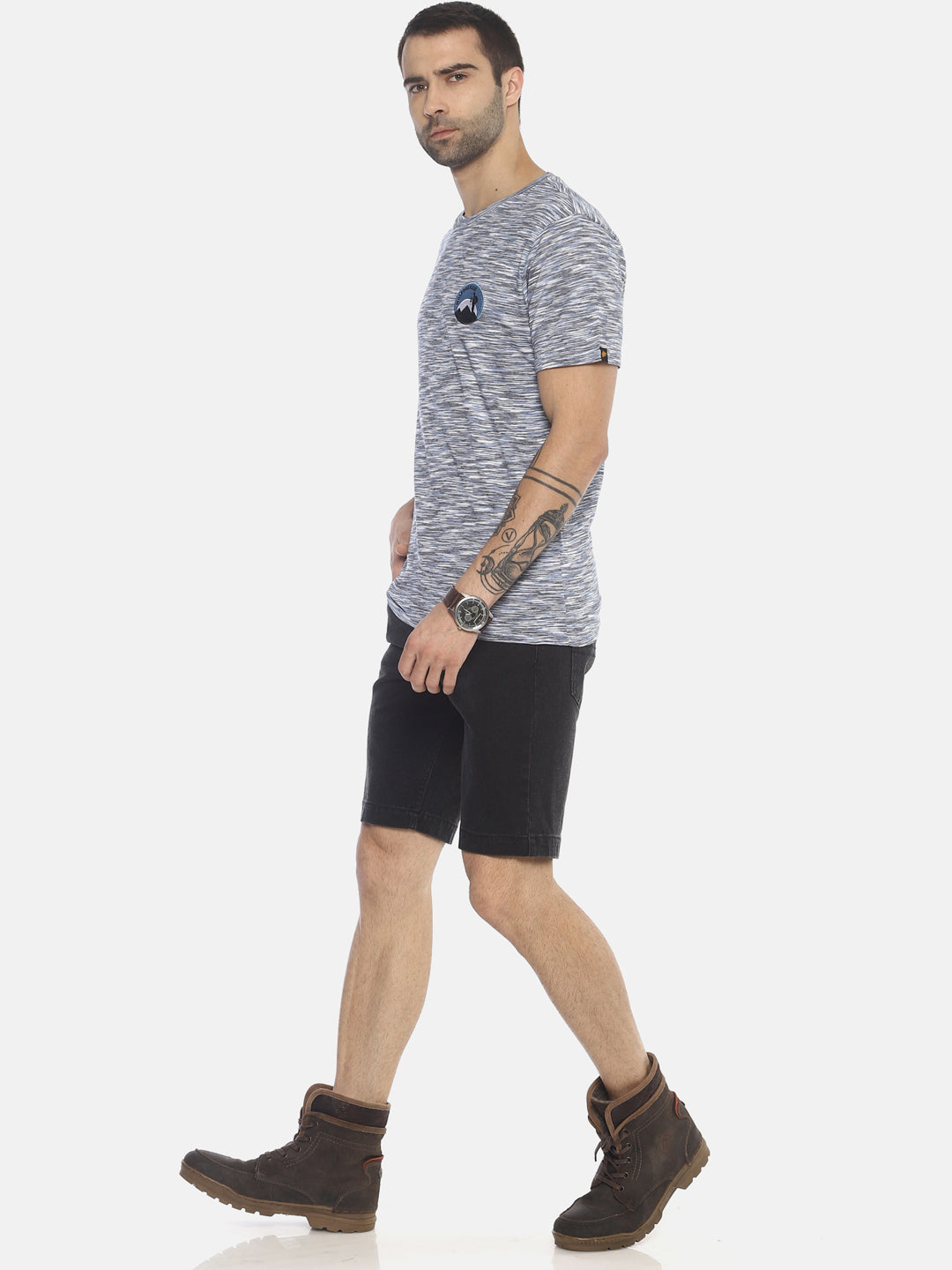 Wolfpack Men Blue Space Dyed T-Shirt Wolfpack
