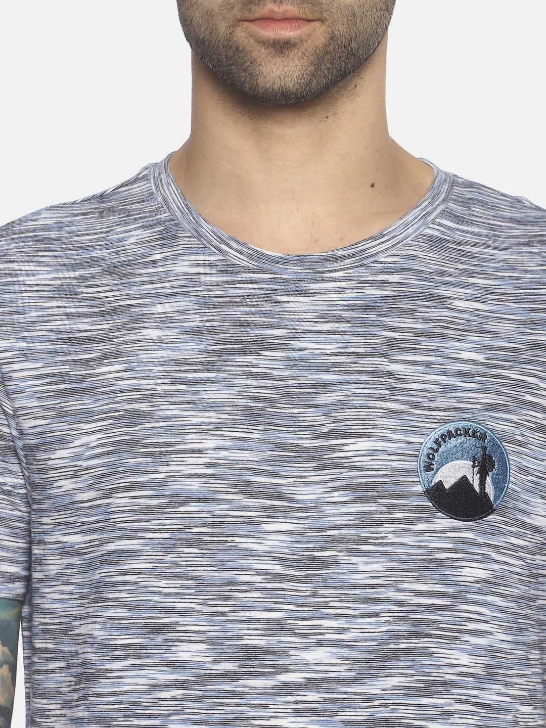 Wolfpack Men Blue Space Dyed T-Shirt Wolfpack