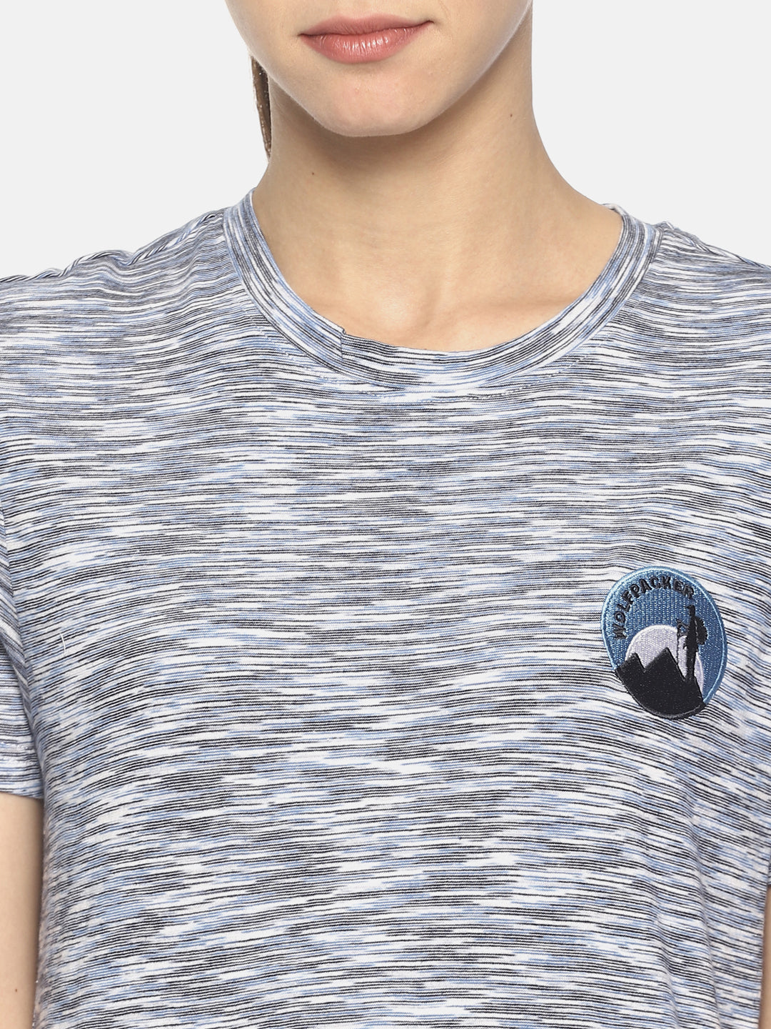 Wolfpack Blue Space Dyed Women T-Shirt Wolfpack