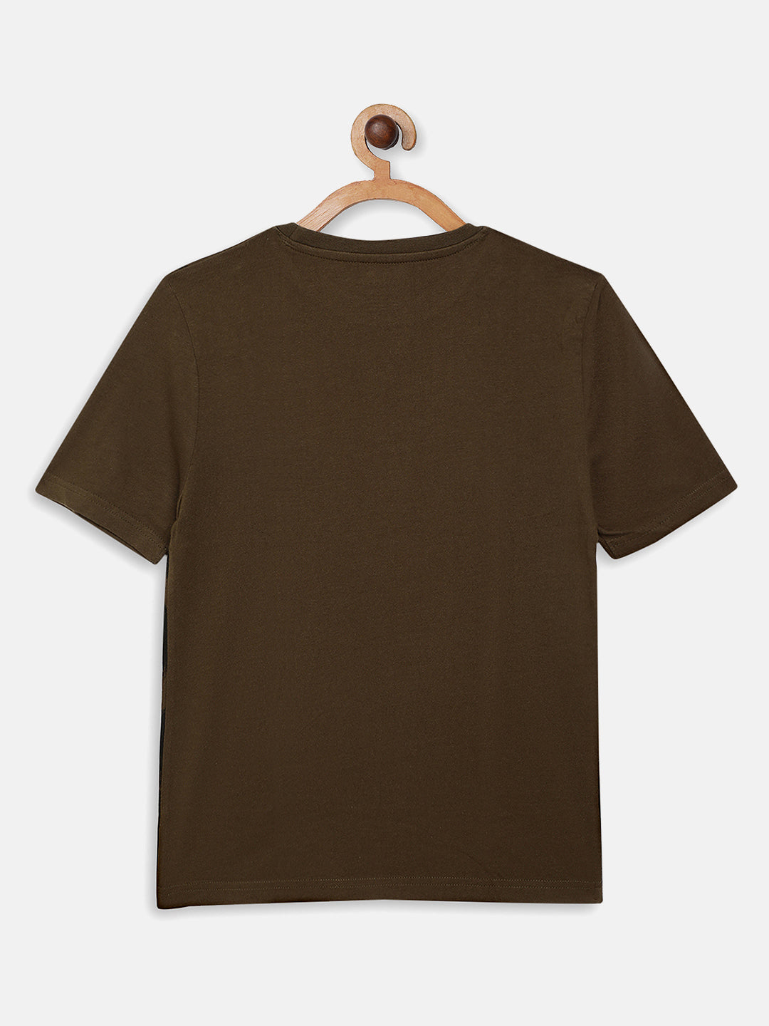 Wolfpack Boys Army Green Spotted Printed T-Shirt Wolfpack