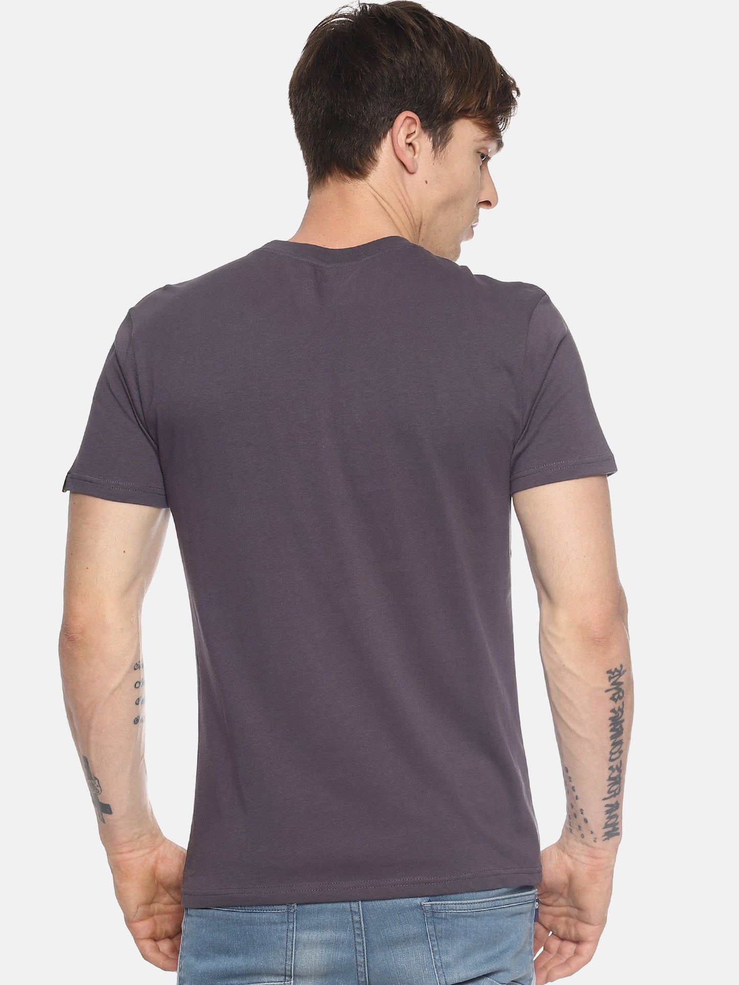 Wolfpack Men Dark Grey Printed T-Shirt Wolfpack