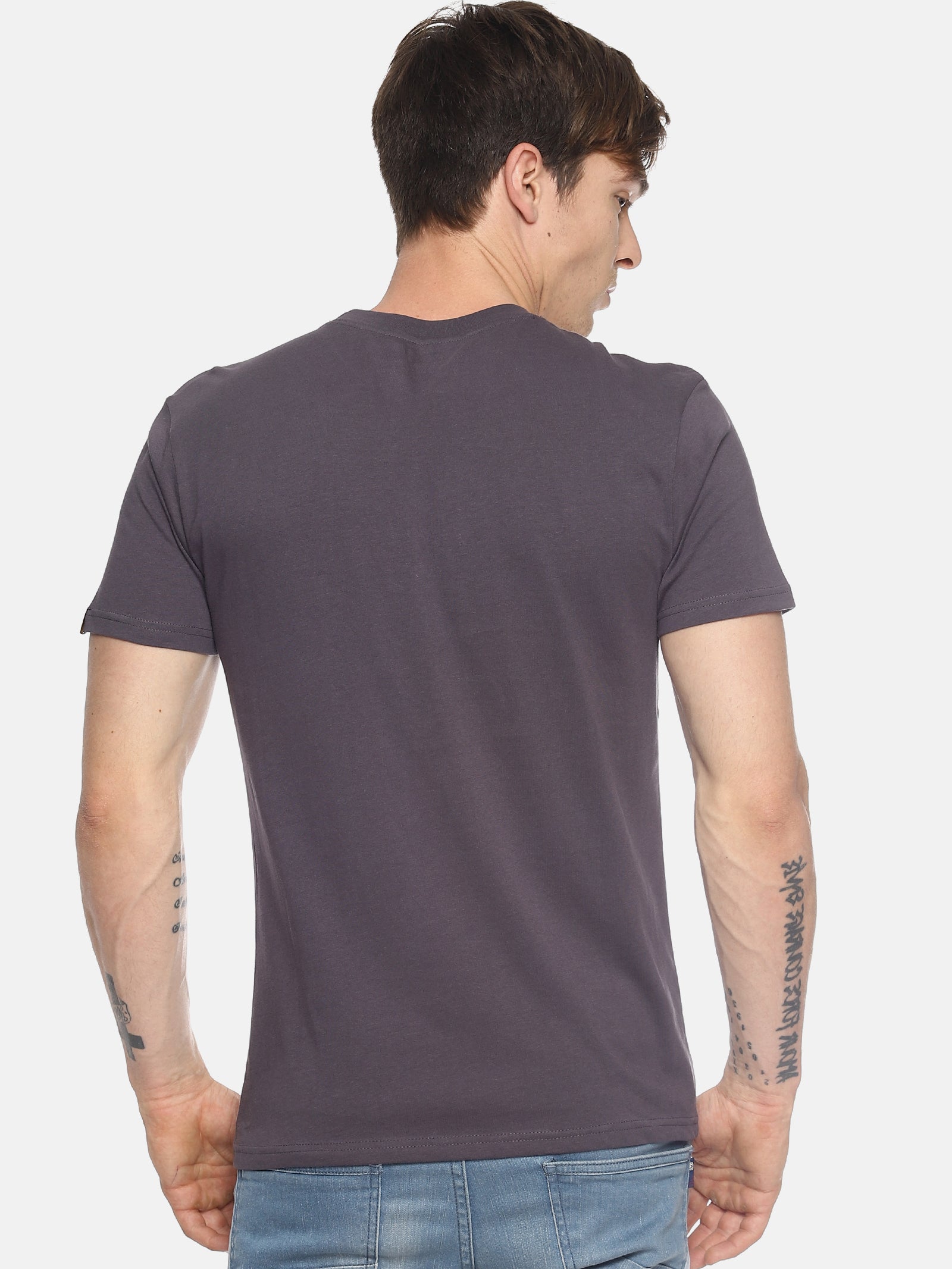 Wolfpack Men Dark Grey Printed T-Shirt Wolfpack