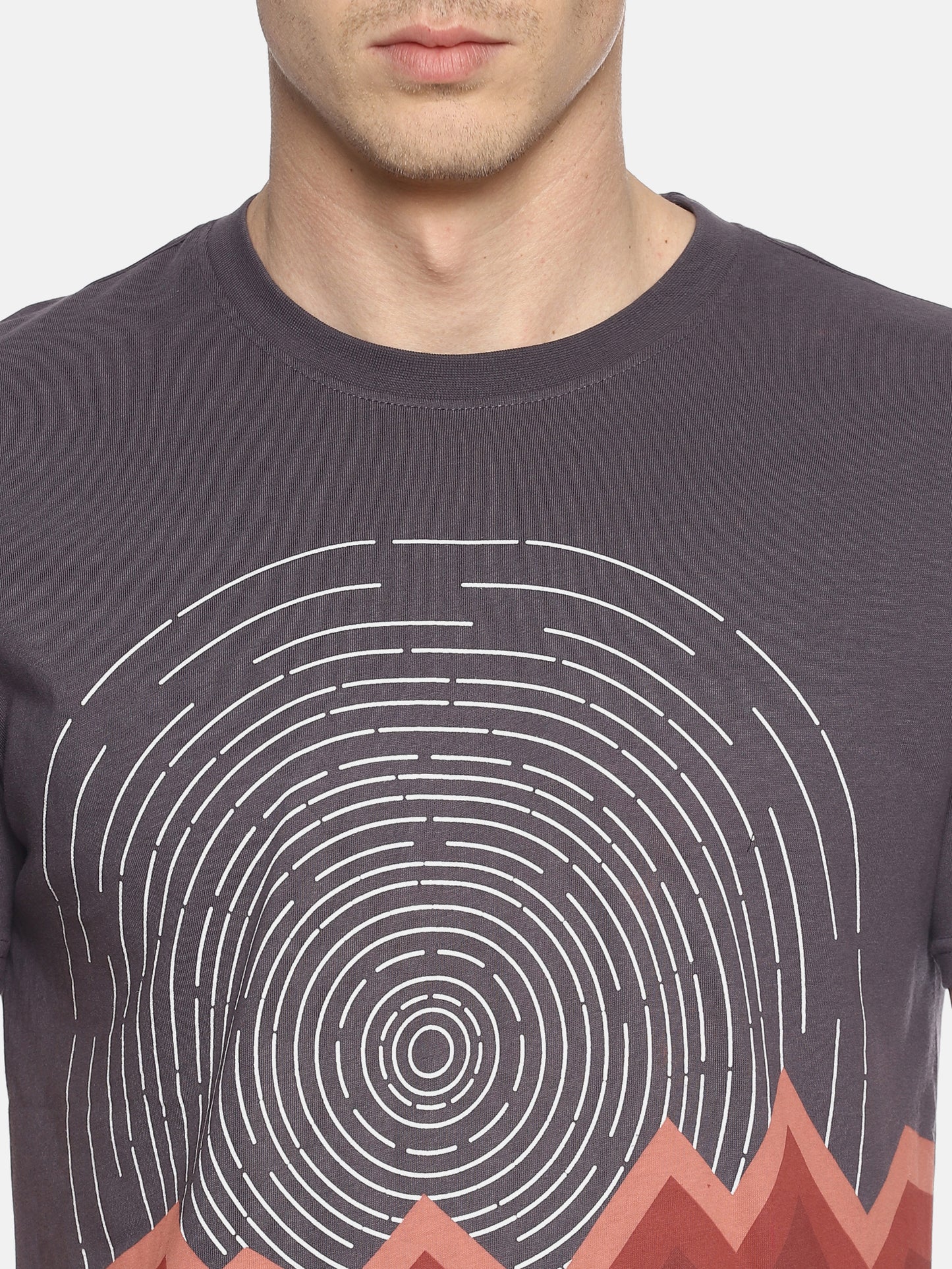 Wolfpack Men Dark Grey Printed T-Shirt Wolfpack
