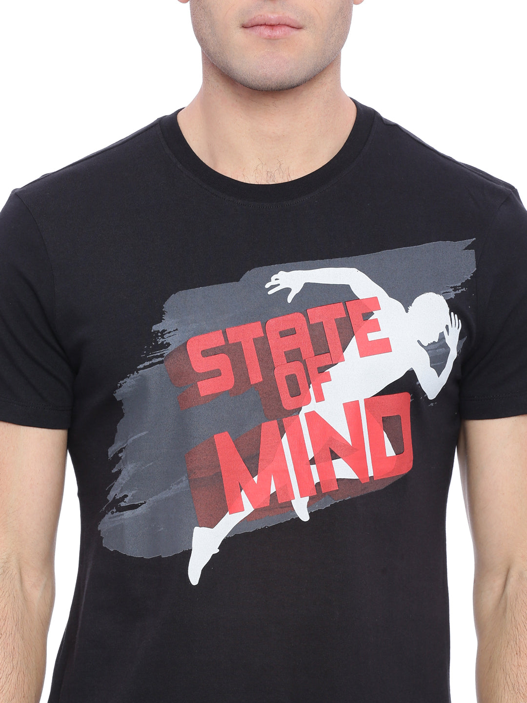 Wolfpack Men Black Printed T-Shirt Wolfpack