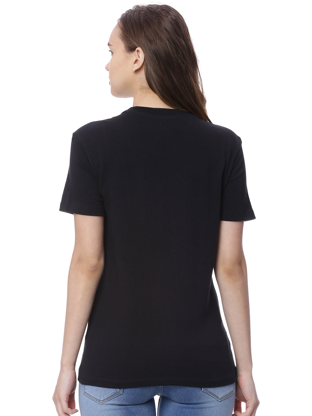 Wolfpack State Of Mind Black Printed Women T-Shirt