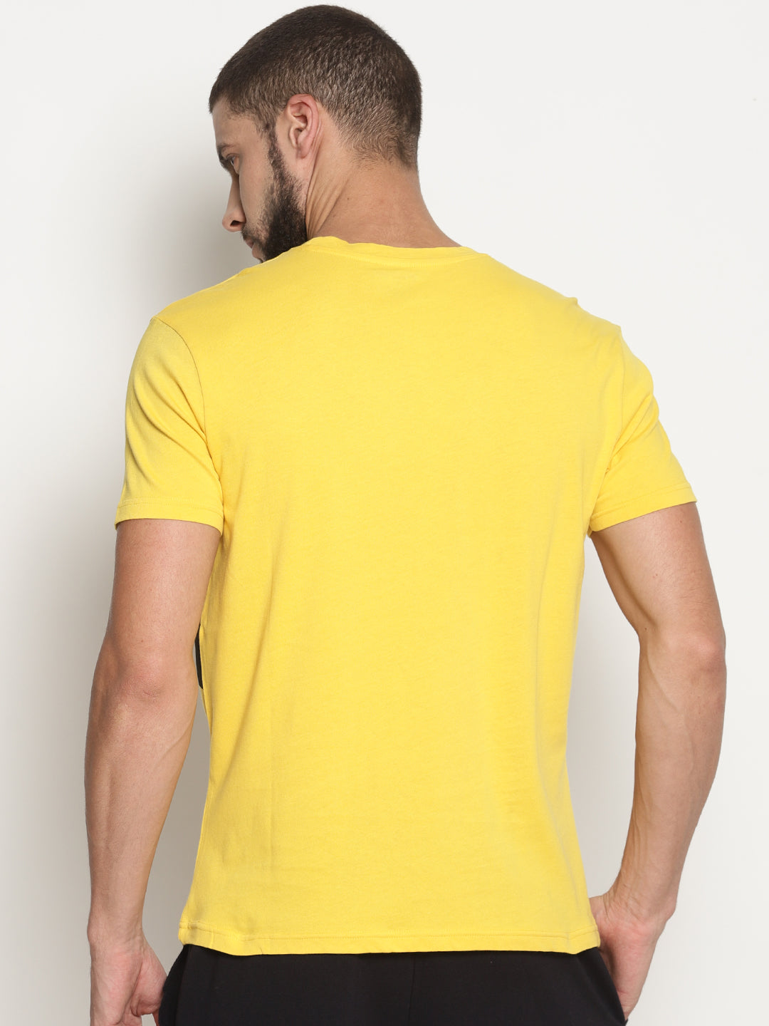 Wolfpack Men Stripes In Peril Yellow Printed T-Shirt Wolfpack