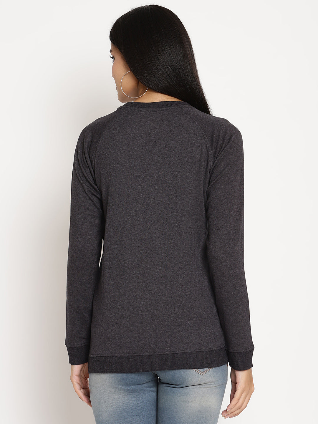 Women Explorer Black Solid Sweatshirt Wolfpack