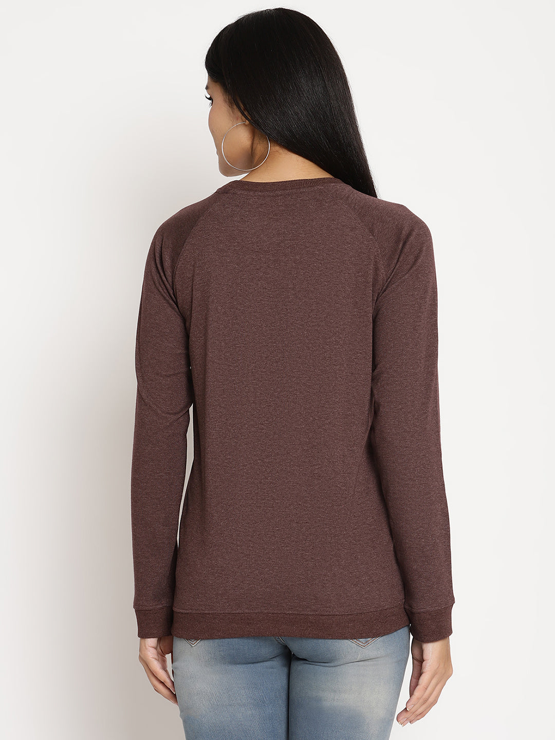Women Explorer Burgundy Solid Sweatshirt Wolfpack