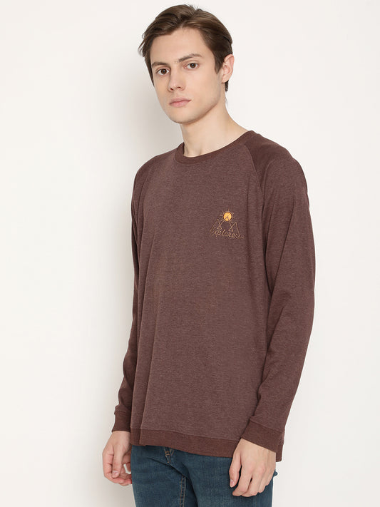 Wolfpack Men Explorer Burgundy Solid Sweatshirt