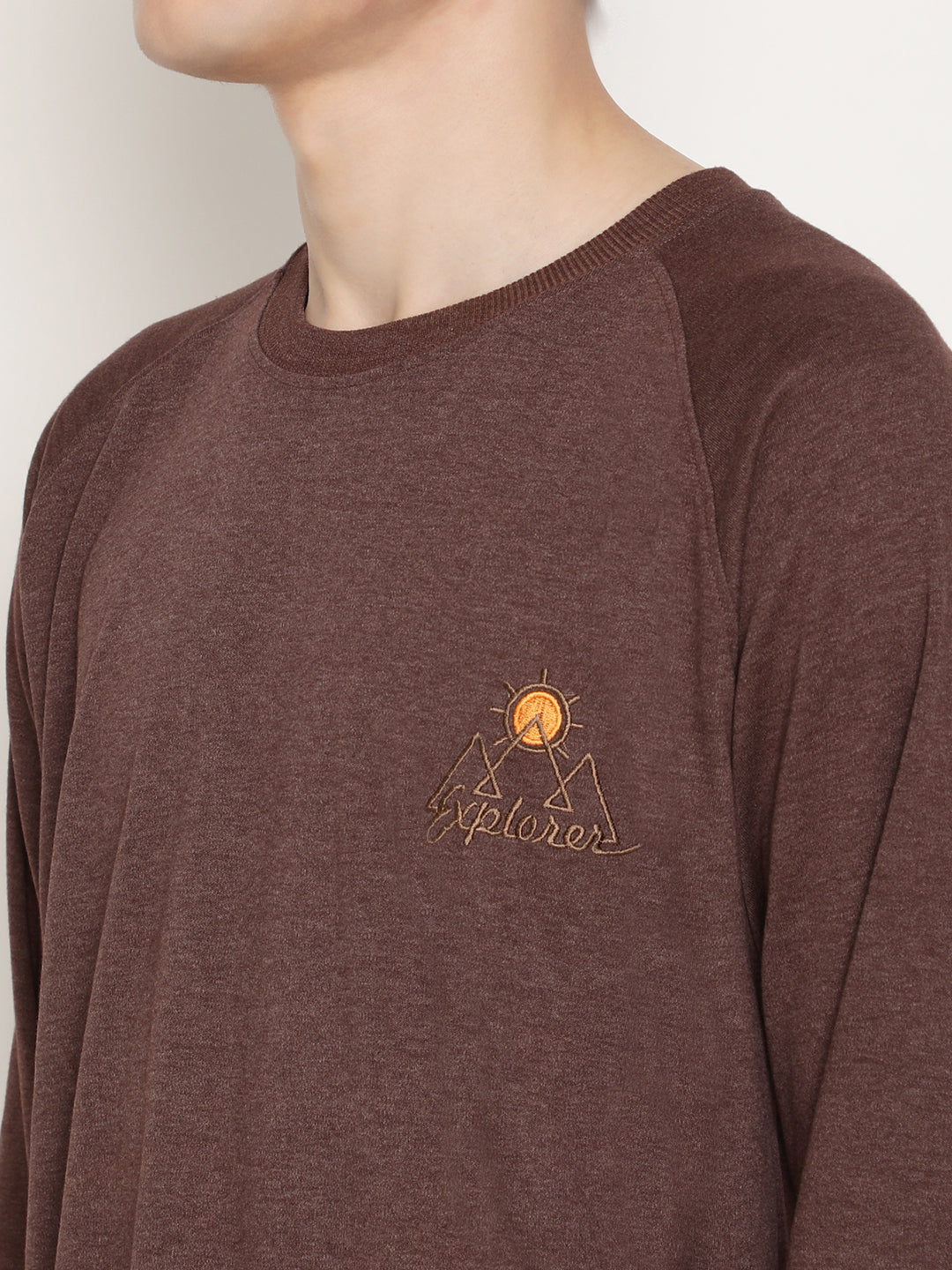 Wolfpack Men Explorer Burgundy Solid Sweatshirt