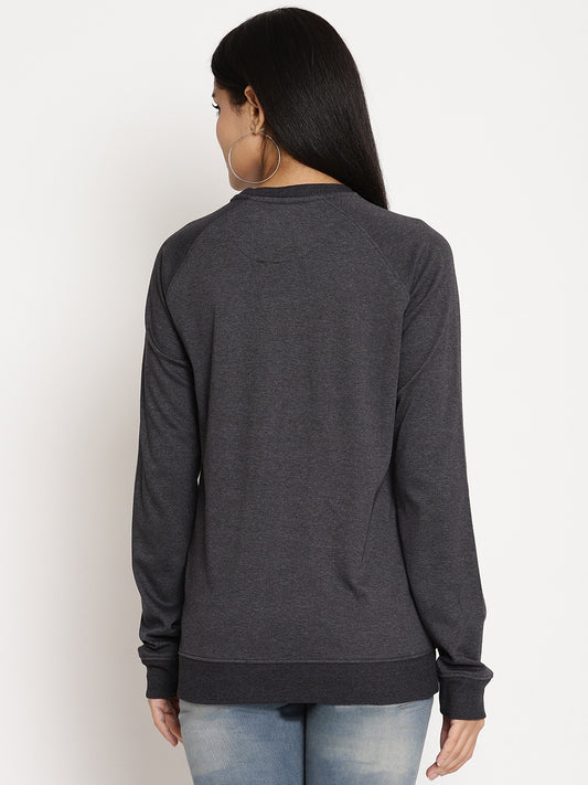 Women Wanderer Black Solid Sweatshirt Wolfpack